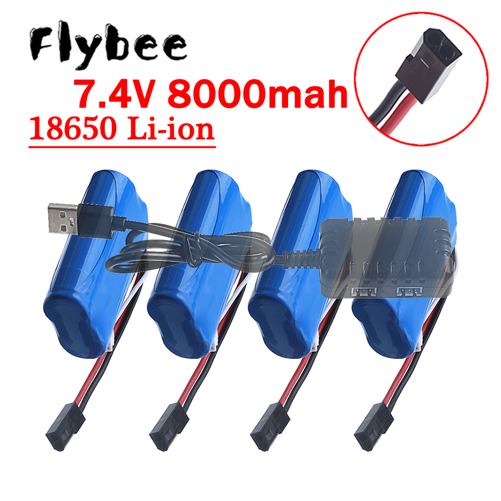 Rc Hobby Hub - Аккумулятор (5500 Plug) 18650 7.4V 8000