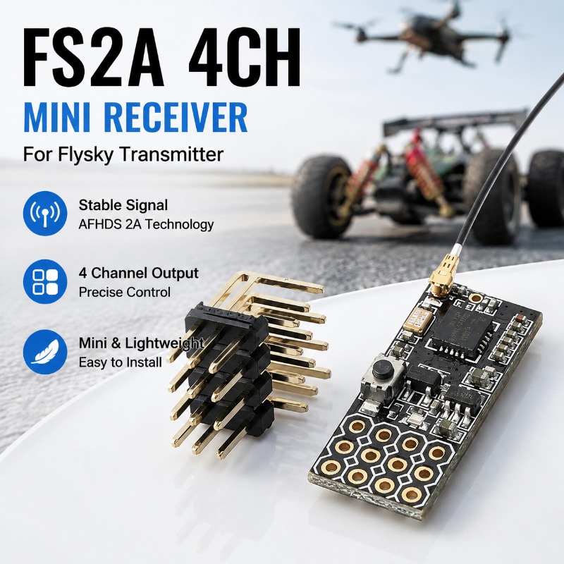 Rc Hobby Rc - FS FS2A-4CH 4-канальный PWM-приемник, 4-канальный радиоприемный